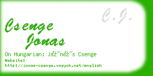 csenge jonas business card